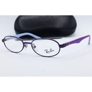 Ray Ban RB 1028 4010 Purple Oval Eyeglasses Clear Lenses 44mm